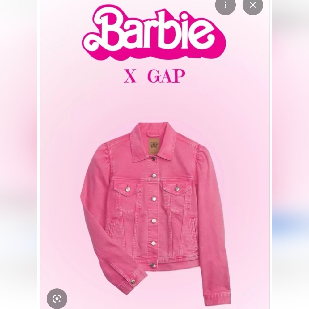 Barbie X Gap Pink Puff Sleeve Icon Denim Jacket